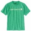 Men's Carhartt Big And Tall Signature Logo Tee -Chubbies Store CARHARTT MENS M SS SIGNATURE LOGO TEE K195 GC9MALAC MALACHITE SNOW HEATHER FLAT 49792.1678807097