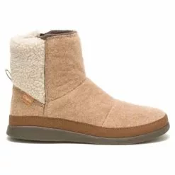 Women's Chaco Revel Tall Fleece Boot -Chubbies Store CHACO WOMENS W REVEL TALL JCH109214 BROWNSGR SIDE 80473.1665524290