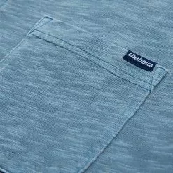 Men's Chubbies Short Sleeve The Bayside Henley -Chubbies Store CHUBBIES MENS M SS THE BAYSIDE HENLEY 555221 02 MEDBLUE MEDIUM BLUE POCKET 75343.1678890647