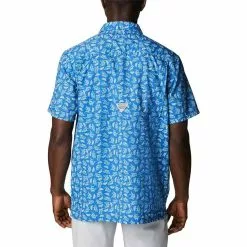 Columbia Sportswear Men's Columbia Super Slack Tide Camp Shirt -Chubbies Store COLUMBIA MENS M SUPER SLACK TIDE CAMP 1653761 438VVBLU VIVID BLUE BACK 67182.1677774451