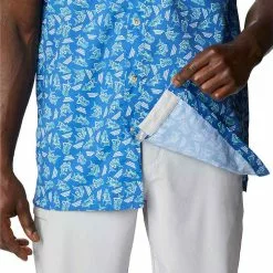 Columbia Sportswear Men's Columbia Super Slack Tide Camp Shirt -Chubbies Store COLUMBIA MENS M SUPER SLACK TIDE CAMP 1653761 438VVBLU VIVID BLUE WAIST 99773.1677774450