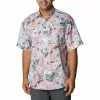 Columbia Sportswear Men's Columbia Super Tamiami Short Sleeve Shirt -Chubbies Store COLUMBIA MENS M SS SUPER TAMIAMI 1438961 689SSRED SUNSET RED TROPICLURE MAIN 95271.1672690715
