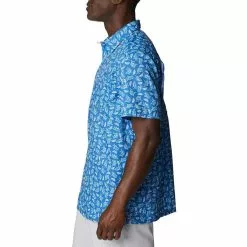 Columbia Sportswear Men's Columbia Super Slack Tide Camp Shirt -Chubbies Store COLUMBIA MENS M SUPER SLACK TIDE CAMP 1653761 438VVBLU VIVID BLUE SIDE 37134.1677774449