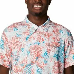 Columbia Sportswear Men's Columbia Super Slack Tide Polo Shirt -Chubbies Store COLUMBIA MENS M SUPER SLACK TIDE POLO 2033221 804CORNG CORANGE CLOSEUP 86238.1677101276