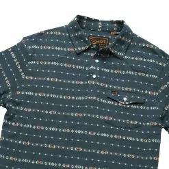Howler Bros. Men's Howler Brothers Ranchero Jacquard Polo -Chubbies Store HOWLER BROS MENS M RANCHERO JACQUARD POLO 126222F STA STATION BLUE ALT 86943.1669130001