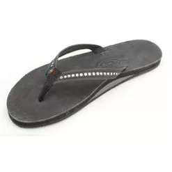 Rainbow Sandals Women's Rainbow Crystal Single Flip Flop Sandal -Chubbies Store Rainbow Women s Premier Crystal Flip Flop PBLK 1 88964.1603640074