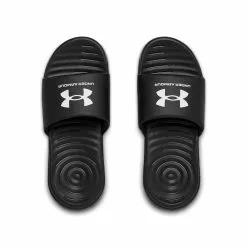 Boys' Under Armour Ansa Fixed Slides -Chubbies Store UNDER ARMOUR BOYS B ANSA FIXED SLIDES 3023789 004BLACK BLACK TOP 03332.1678908876