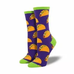 Women's Taco Socks -Chubbies Store Women s Taco Socks PURPLE 1 74428.1603639527