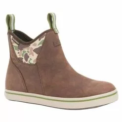 Men's XTRATUF 6" Leather Ankle Deck Boot - Brown Duck Camo