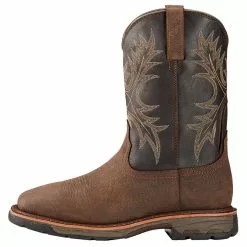 Men's Ariat Workhog Wide Square H2O Boot -Chubbies Store ariat mens workhog wide square toe h20 10017436 brnbrown side 19602.1661280402