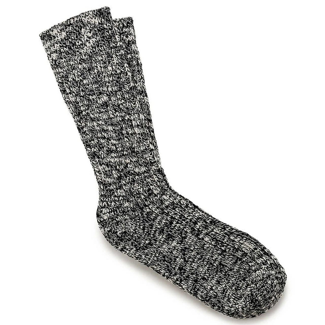 Women's Birkenstock Cotton Slub Sock - Black/Gray 3 Women's Birkenstock Cotton Slub Sock - Black/Gray