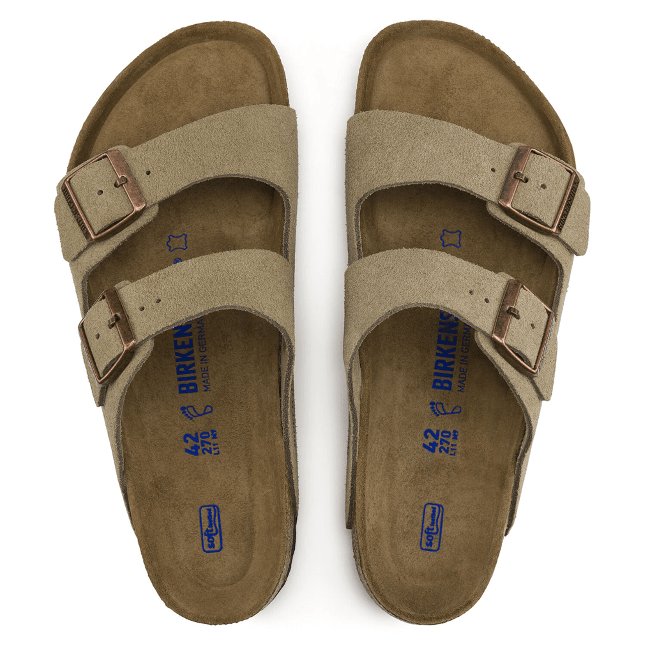 Men's Birkenstock Arizona Soft Footbed Sandal -Taupe 4 Men's Birkenstock Arizona Soft Footbed Sandal -Taupe - Image 2