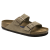 Women's Birkenstock Arizona Soft Footbed Sandals -Taupe -Chubbies Store birkenstock womens arizona soft footbed 951303 taupe main 34460.1614281029