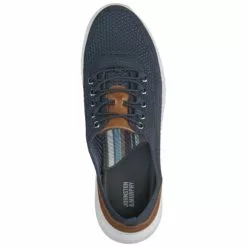 Boys' Johnston & Murphy Amherst Knit U-Throat Sneaker - Navy -Chubbies Store boys johnston murphy amherst knit u throat 28 3439 navy knit top 81418.1652981667