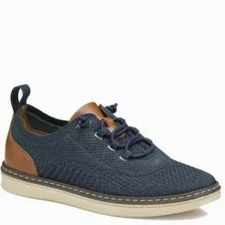 Little Boys' Johnston & Murphy McGuffey Knit U-Throat Sneaker - Navy