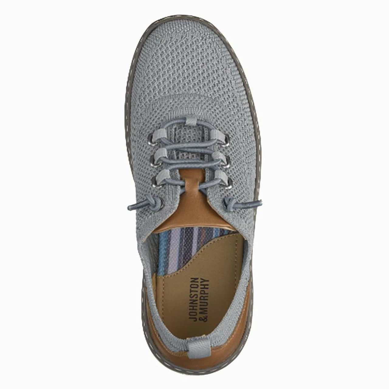 Little Boys' Johnston & Murphy McGuffey Knit U-Throat Sneaker - Grey 4 Little Boys' Johnston & Murphy McGuffey Knit U-Throat Sneaker - Grey - Image 2