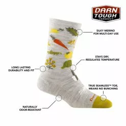 Women's Darn Tough Farmer's Market Crew Lifestyle Sock -Chubbies Store darn tough womens farmers market crew 6054 ash info 00294.1681847811