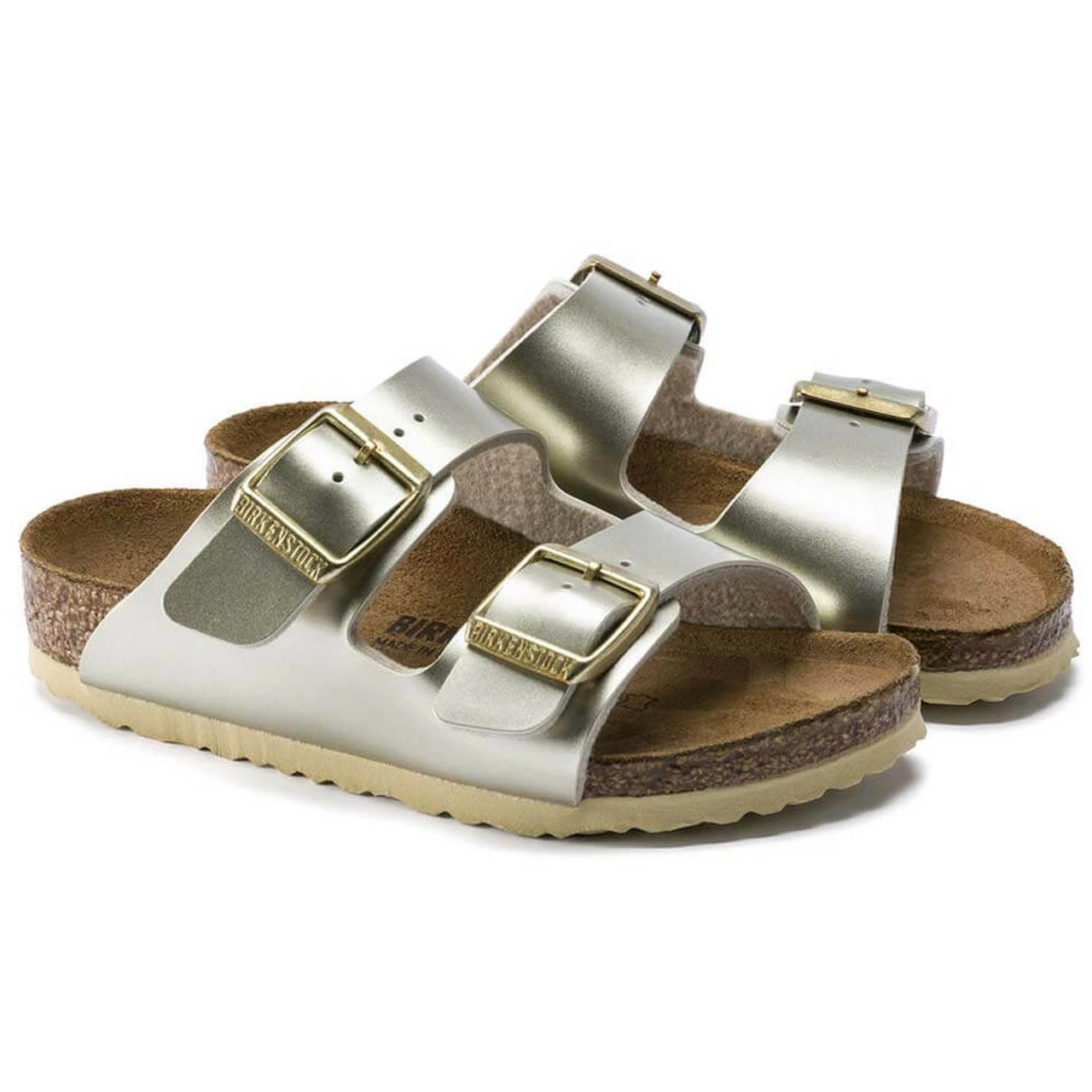Little Girls' Birkenstock Arizona Sandal - Electric Metallic Gold 3 Little Girls' Birkenstock Arizona Sandal - Electric Metallic Gold