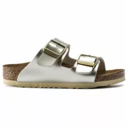 Little Girls' Birkenstock Arizona Sandal - Electric Metallic Gold 10 Little Girls' Birkenstock Arizona Sandal - Electric Metallic Gold -Chubbies Store girls birkenstock arizona 1014841 gold side 26438.1641595621