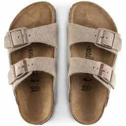 Little Girls' Birkenstock Arizona Sandal - Taupe -Chubbies Store girls birkenstock arizona 1021704 taupe top 69115.1641595566
