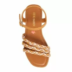 Girls' Steve Madden Georjia Sandal -Chubbies Store girls steve madden georgia strapped sandal JGEORGIA cognac top 67606.1679674246