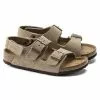 Kids' Birkenstock Milano Hook & Loop Suede Leather Sandal - Taupe -Chubbies Store kids birkenstock milano hook loop suede sandal 1021723 taupe 78481.1655995406