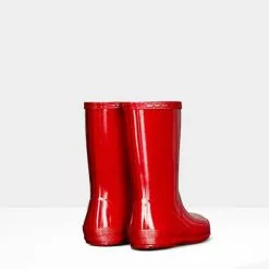 Hunter Boots Little Kids' Hunter Original First Classic Gloss Rain Boots -Chubbies Store kids hunter original classic gloss rain boots KFT5003RGL military red back 98482.1622753473