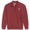 L2 BRANDS LLC Men's L2 Troy University Champ Heritage 1/4 Zip Sweatshirt -Chubbies Store mens L2 troy university champ heritage quarter zip pullover ML530 TU light maroon red main 80539.1662560542