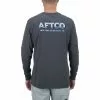 Aftco Bluewater Men's Aftco Long Sleeve Lo Tide T-Shirt -Chubbies Store mens aftco long sleeve lo tide tee MT4421 charcoal heather lifestyle 36720.1663854472