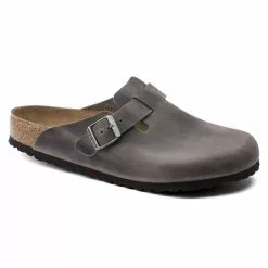 Men's Birkenstock Boston Soft Footbed Clog - Iron 11 Men's Birkenstock Boston Soft Footbed Clog - Iron -Chubbies Store mens birkenstock boston soft bed 1013255 front 09385.1625748368