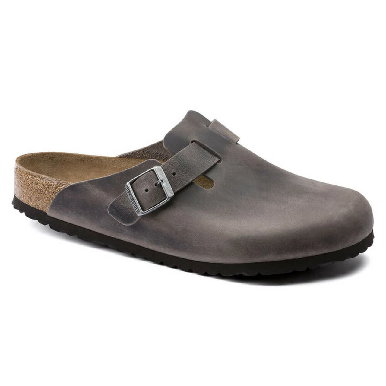 Men's Birkenstock Boston Soft Footbed Clog - Iron 5 Men's Birkenstock Boston Soft Footbed Clog - Iron - Image 3