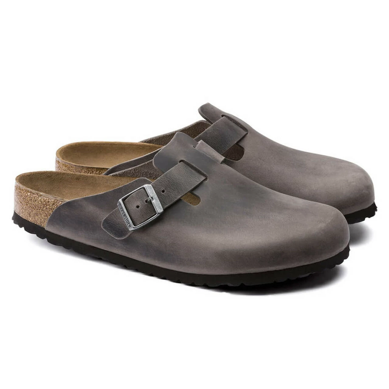 Men's Birkenstock Boston Soft Footbed Clog - Iron 3 Men's Birkenstock Boston Soft Footbed Clog - Iron
