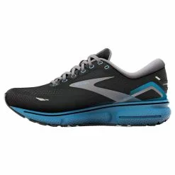 Men's Brooks Ghost 15 -Chubbies Store mens brooks ghost 15 sneaker 1103931D 056 black blue side 2 00953.1673388222