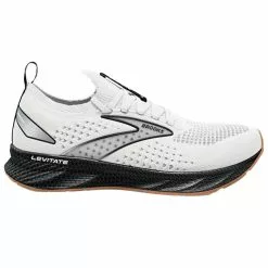 Men's Brooks Levitate Stealthfit 6 -Chubbies Store mens brooks levitate stealthfit 6 sneaker 1003721D 121 white black side 33697.1673375756