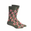 Men's Brown Dog Grey Bama Socks -Chubbies Store mens brown dog bama socks 99 17431 grey heather 29623.1632852649