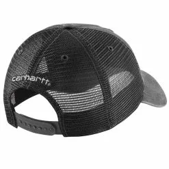 Men's Carhartt Canvas Mesh Back Cap -Chubbies Store mens carhartt canvas mesh back cap 100286 001BLACK back 17329.1646248731