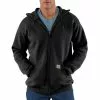 Men's Carhartt Hooded Full Zip Sweatshirt -Chubbies Store mens carhartt hooded zip front sweatshirt K122 BLKBLACK main 64745.1665005672