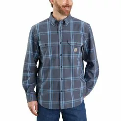 Men's Carhartt Midweight Chambray Plaid Shirt