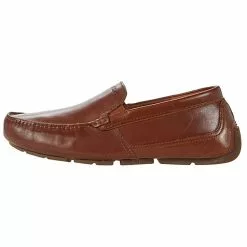 Men's Clarks Markman Plain Dark Tan Leather Drivers -Chubbies Store mens clarks markman plain slip on 26158703 dark tan leather side 03600.1622739157