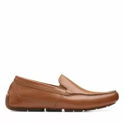 Clarks Men's Clark Markman Plain Shoe -Chubbies Store mens clarks markman plain tan leather 26163544 brown side2 31363.1631129312