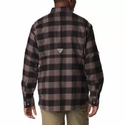 Columbia Sportswear Men's Columbia Long Sleeve PHG Sharptail Flannel Shirt -Chubbies Store mens columbia sharptail flannel 1736641 254 iron chunky plaid back 66290.1666975001