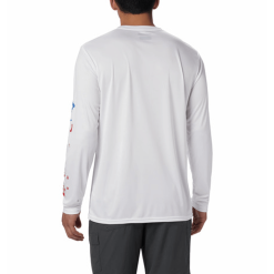 Columbia Sportswear Men's Columbia Terminal Tackle PFG Long Sleeve Shirt -Chubbies Store mens columbia terminal tackle pfg sleeve long sleeve shirt 1707741 101whites back 79495.1617899359