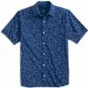 Men's Fish Hippie Short Sleeve Rowe Printed Woven Button Up Shirt -Chubbies Store mens fish hippie rowe printed woven PBSS1090 midnight front main 60824.1650646529