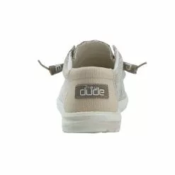 Men's Hey Dude Beige Wally Woven Shoe -Chubbies Store mens hey dude wally woven 110390500 beige back 04362.1632774460