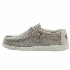 Men's Hey Dude Beige Wally Woven Shoe -Chubbies Store mens hey dude wally woven 110390500 beige side 04056.1632774460