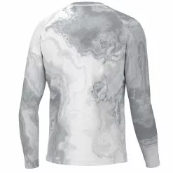 Men's Huk Brackish Rock Pursuit Long Sleeve Tee -Chubbies Store mens huk brackish rock pursuit shirt H1200522 016 night owl grey back 47506.1684257593