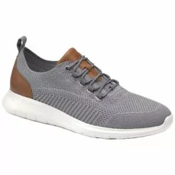 Men's Johnston & Murphy Amherst Knit U-Throat Sneaker - Grey
