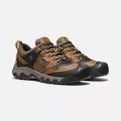 Keen Footwear Men's Keen Ridge Flex Waterproof Shoe - Bison Golden Brown
