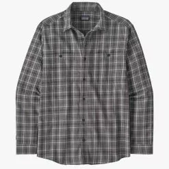 Men's Patagonia Pima Cotton Long Sleeve Button Up Shirt -Chubbies Store mens patagonia pima cotton shirt 53838 ffog fractures forge grey main 10083.1669841625