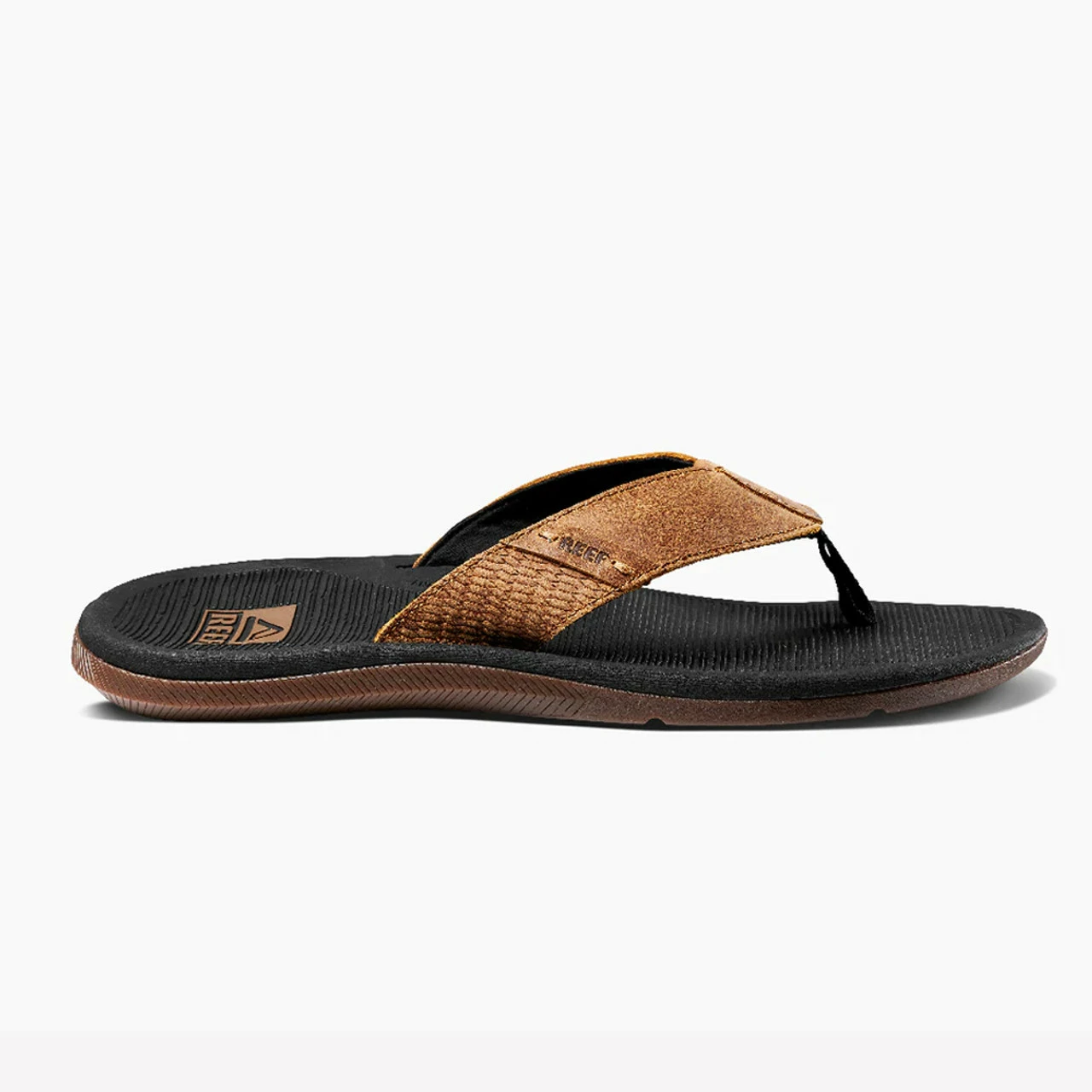 Reef Brazil Men's Reef Santa Ana LE Flip Flops - Black And Tan 4 Reef Brazil Men's Reef Santa Ana LE Flip Flops - Black And Tan - Image 2